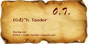 Oláh Teodor névjegykártya