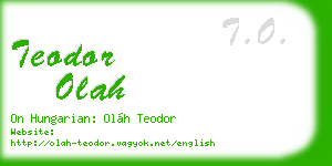 teodor olah business card